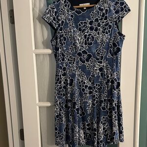Blue and White Floral dress